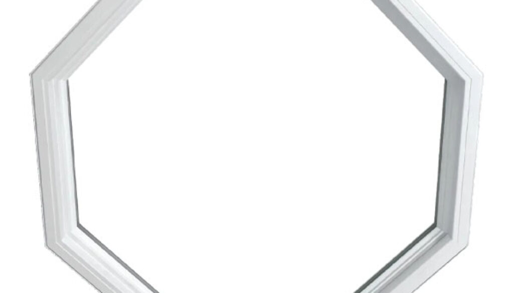 Infinity Polygon Window in Interior Stone White